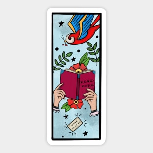 Traditional tattoo bookmark Sticker